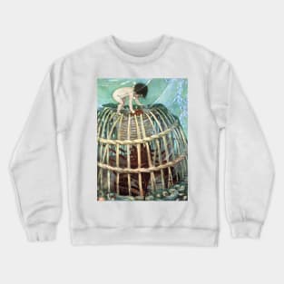 Tom and the Lobster by Jessie Willcox Smith Crewneck Sweatshirt